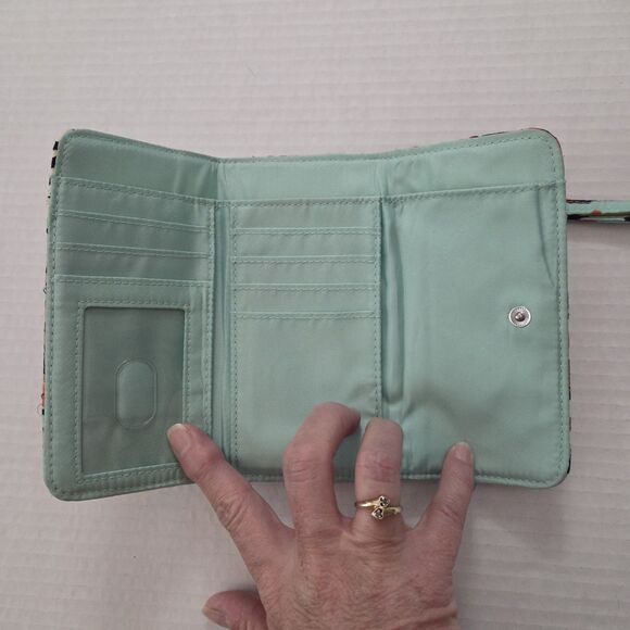 Vera Bradley Pueblo Pattern Snap / Zip Up Wristlet Wallet - Picture 5 of 8